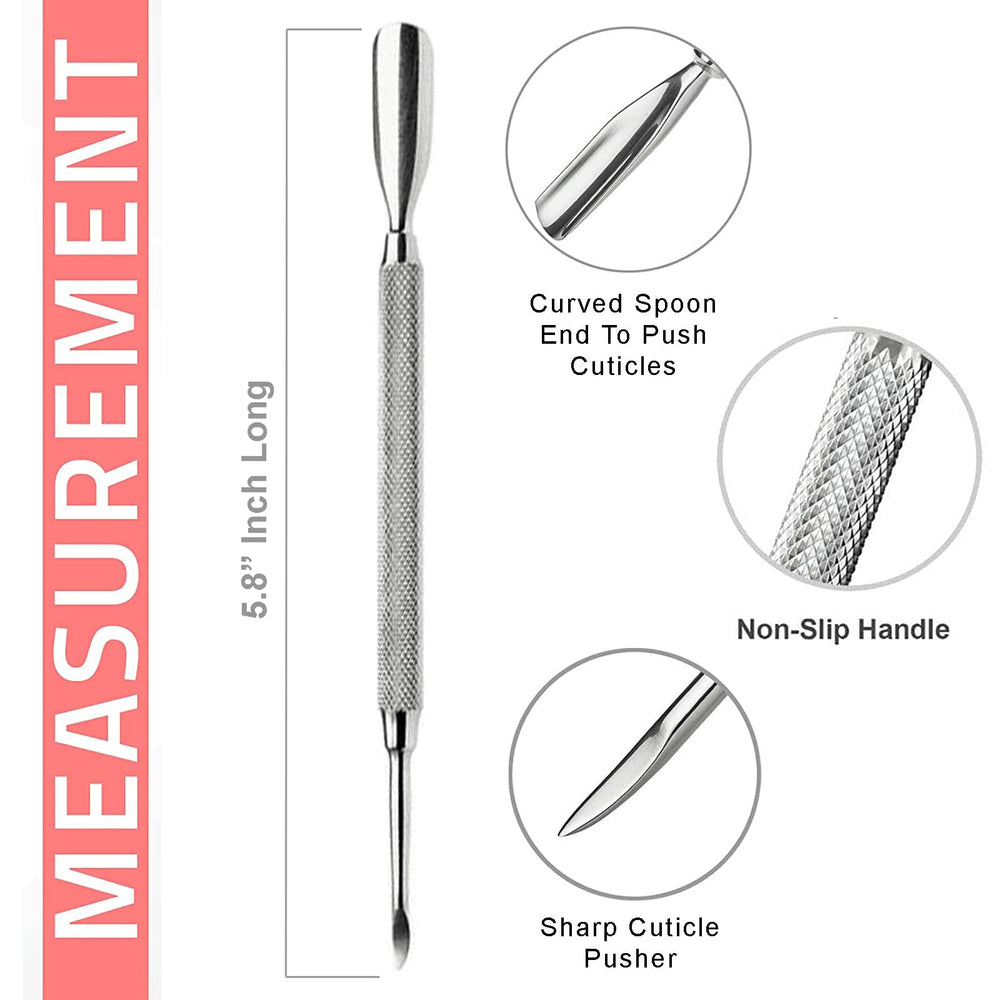 Krisp Beauty dual-ended cuticle pusher showing versatile nail care.