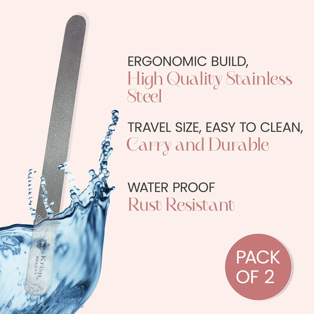 Krisp Beauty ergonomic handle ensures secure grip during each filing session.