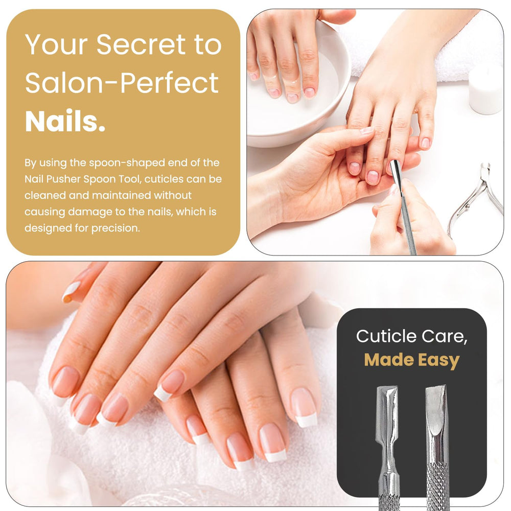 Krisp Beauty 2-pack cuticle tools set for tidy salon-like results.