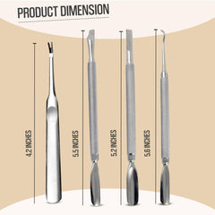 Krisp Beauty metal nail cleaner scraper for safe debris removal under nails.