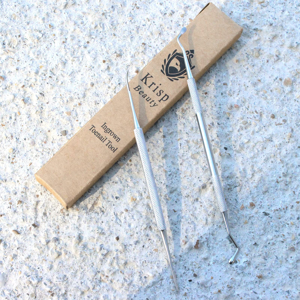 Krisp Beauty stainless steel nail care set ready for home use