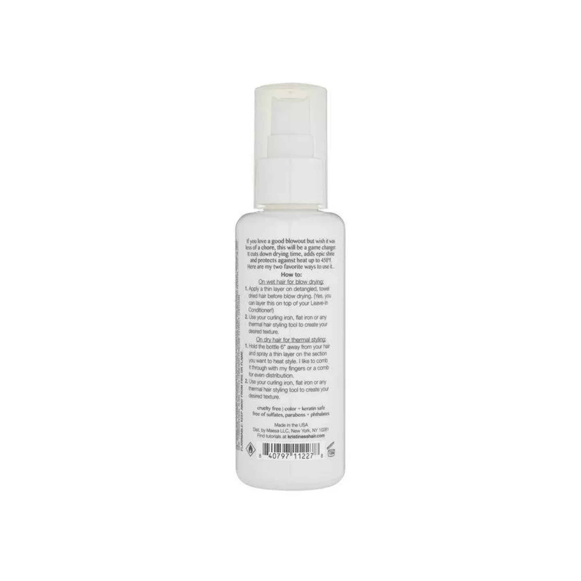 Kristin Ess: aplicación en cabello seco para definir estilo con calor.