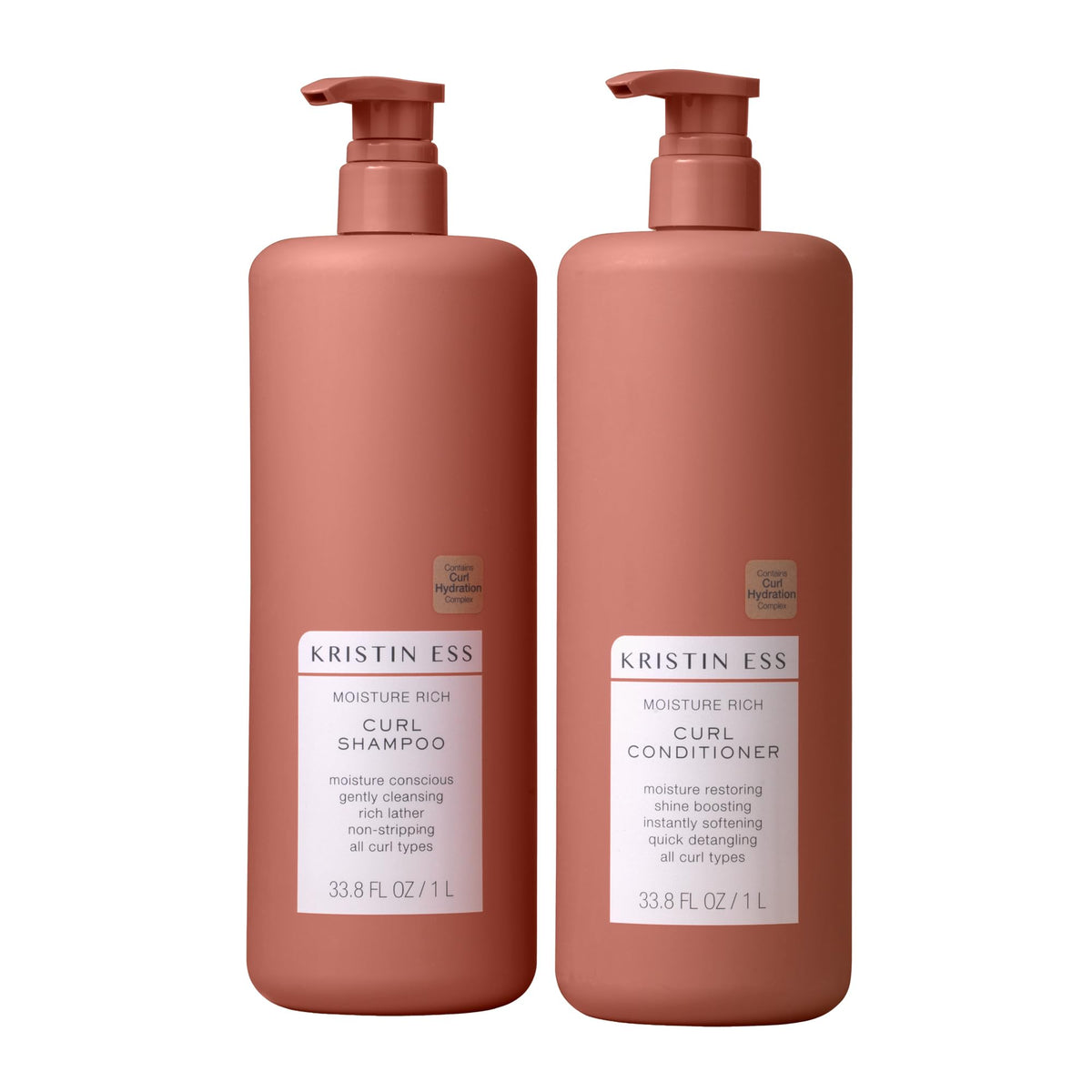 Kristin Ess Hair Curl Shampoo bottle with gentle cleansing for hydrated curls.