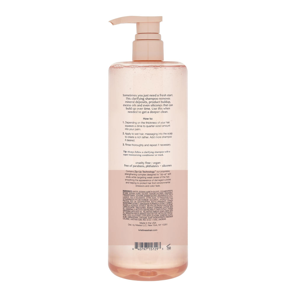 Glossy lather from Kristin Ess Detox Shampoo provides rich, thorough cleansing.