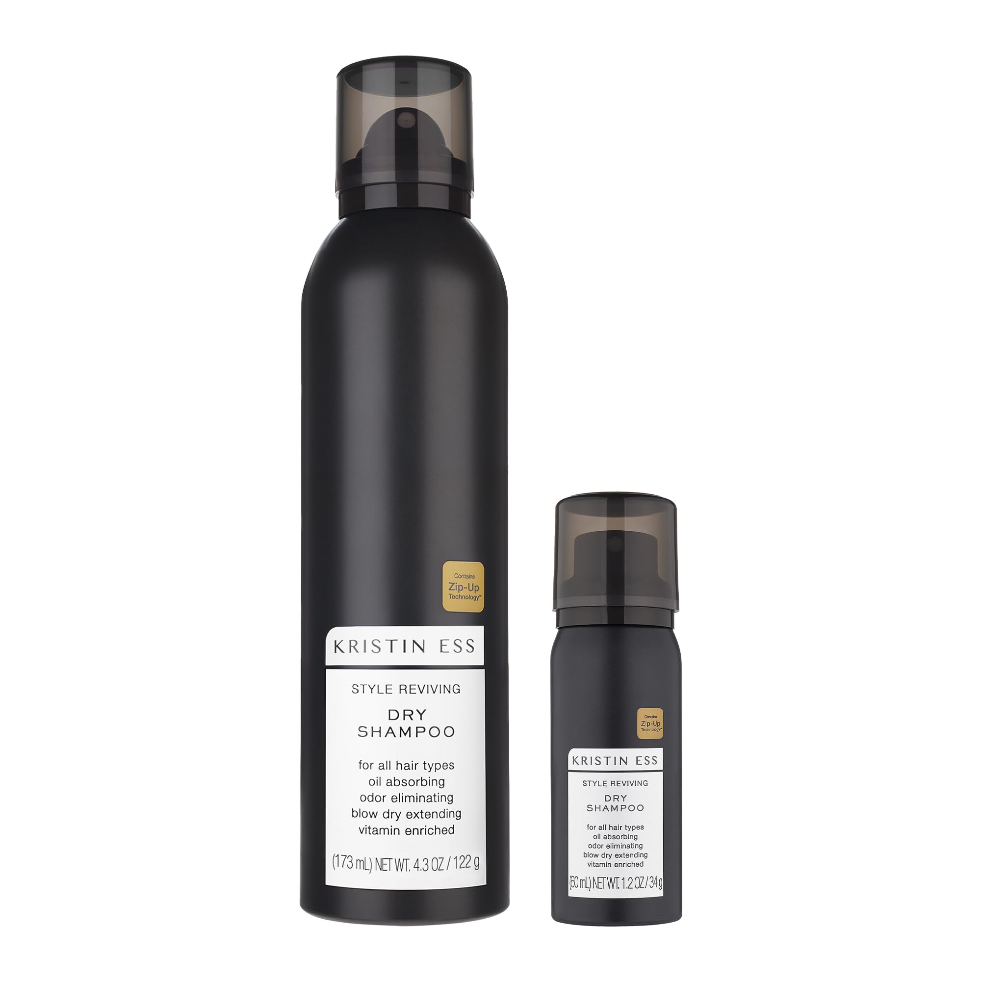 Kristin Ess Dry Shampoo full-size can absorbs oil and adds volume for refreshed hair