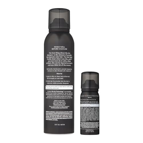 Kristin Ess Dry Shampoo travel mini, compact bottle for on-the-go oil absorption and lift