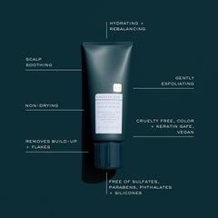 Aplicación en cuero cabelludo con Kristin Ess Exfoliante, limpieza profunda sin resecar.