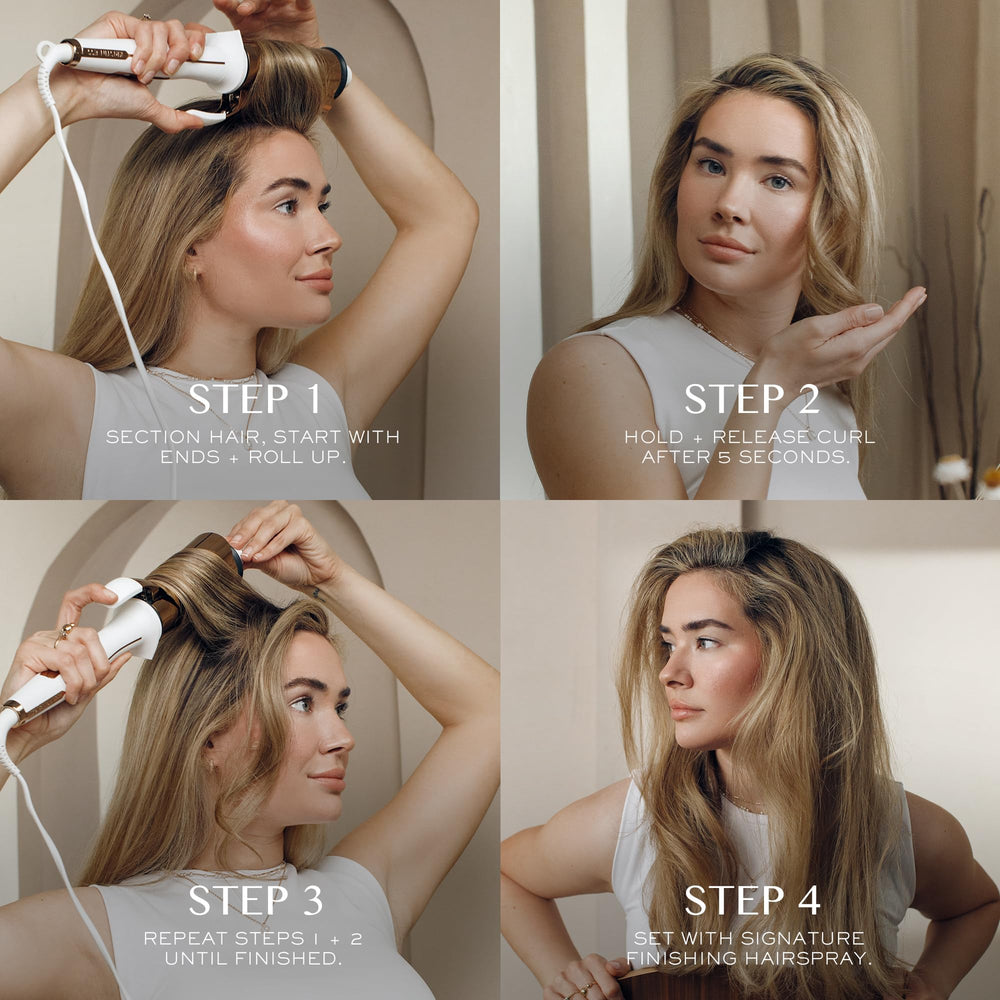 Kristin Ess Hair 2 Inch Titanium Curling Iron with ergonomic grip aids smooth handling.
