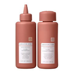 Kristin Ess Moisture Rich Curl Shampoo bottle for hydrated, clean curls.