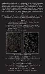 Brass neutralization for dark brown hair with vegan, cruelty-free glossing formula.