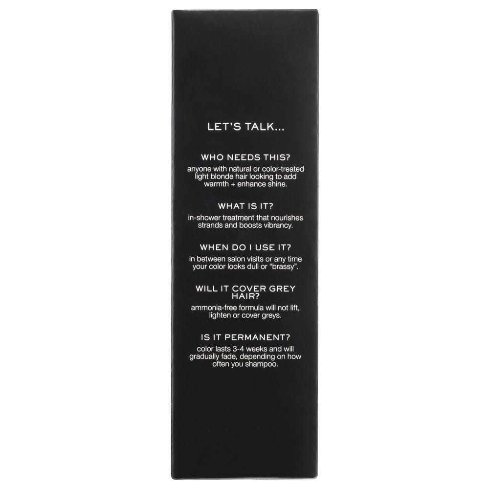 Hair gloss finish with Honey Latte for bright, lasting shine