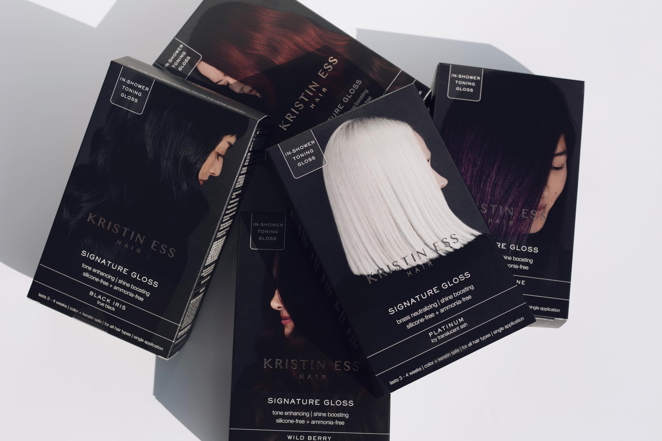 Kristin Ess Hair Gloss Winter Wheat creates glossy finish and cool-toned softness