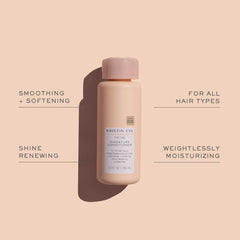 Kristin Ess Hair Signature Set flatlay with shampoo and conditioner bottles.
