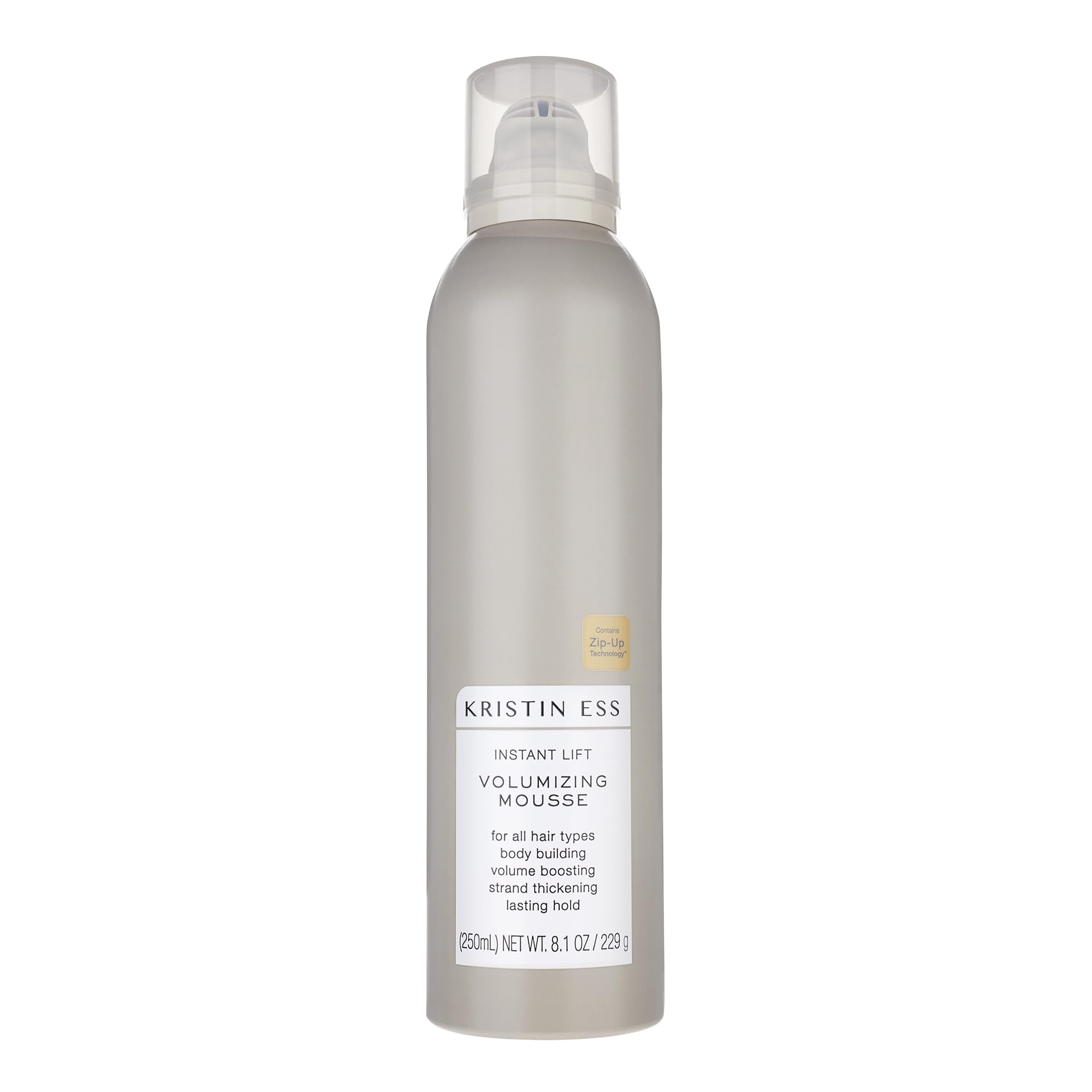 Kristin Ess Instant Lift Mousse en botella frontal para volumen inmediato