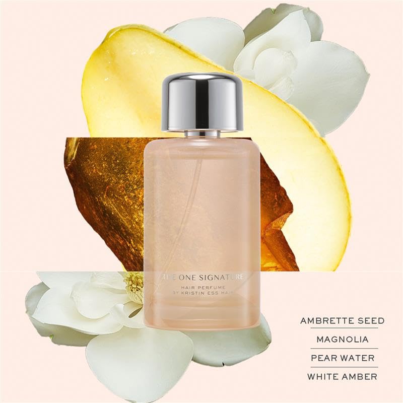 Kristin Ess One Signature Hair Perfume bottle delivering subtle fragrance and light shine.