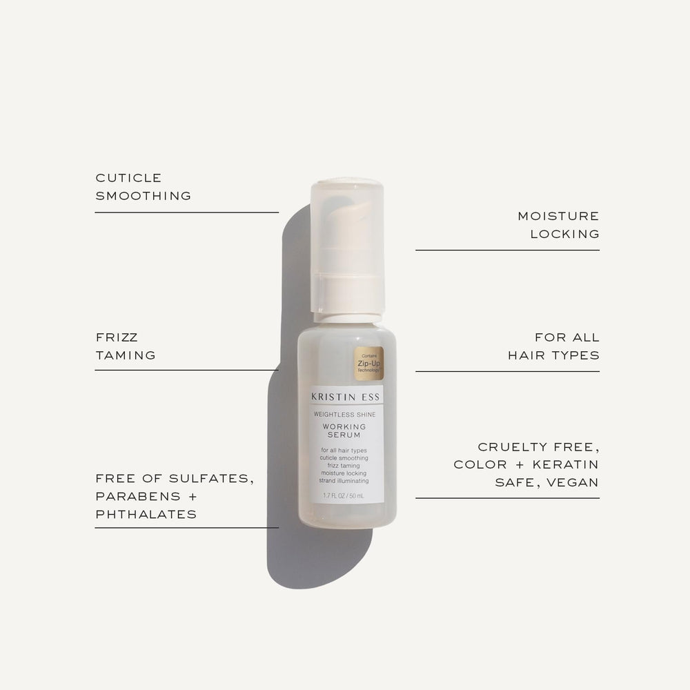 Serum Kristin Ess para todo tipo de cabello: uso diario práctico
