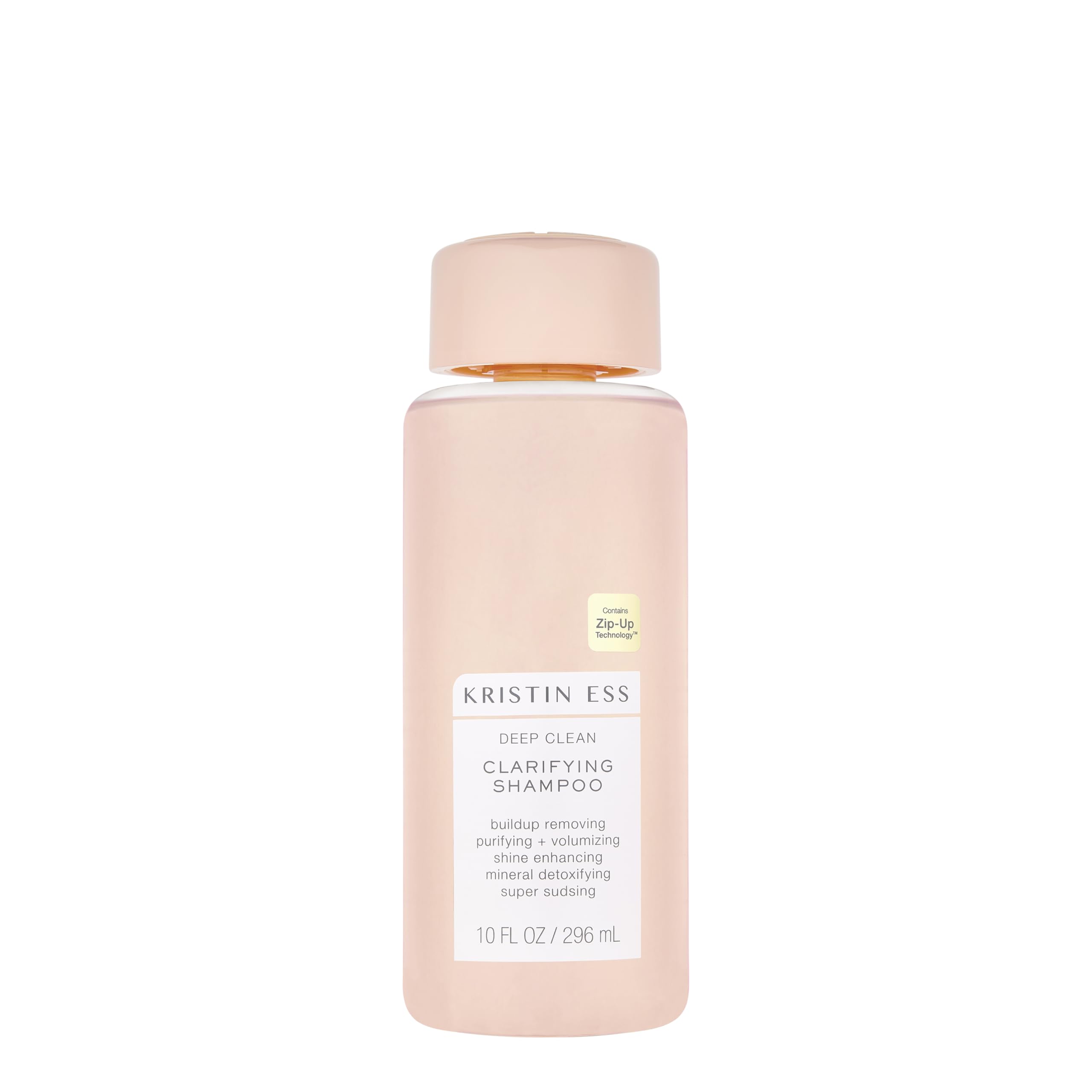Kristin Ess Deep Clean shampoo en botella, limpieza profunda para cabello graso.