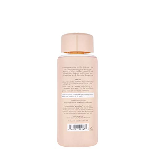 Espuma densa del champú clarificante para eliminar acumulación de productos.