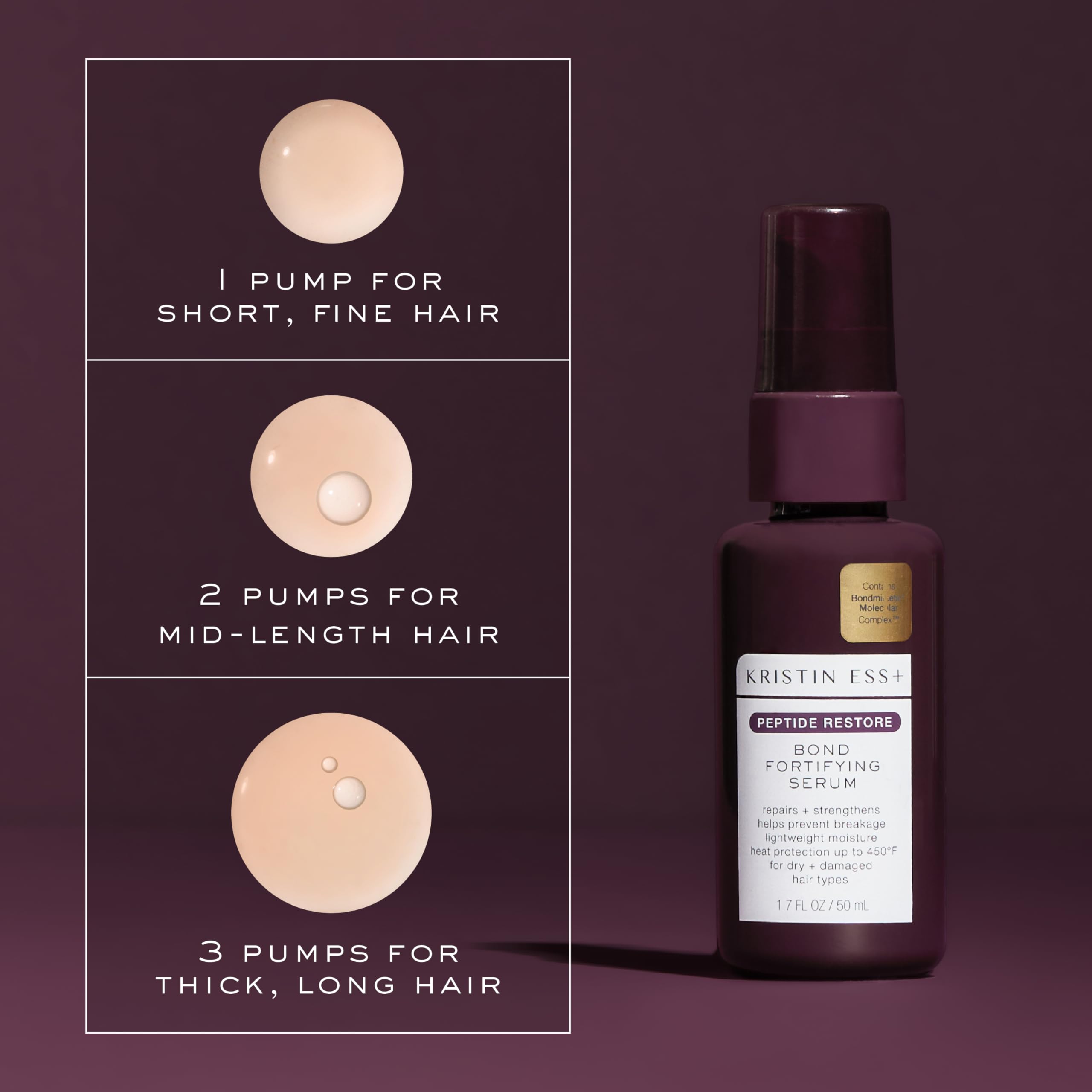 Suero con ácido hialuronico para cabello seco, flexible y con brillo