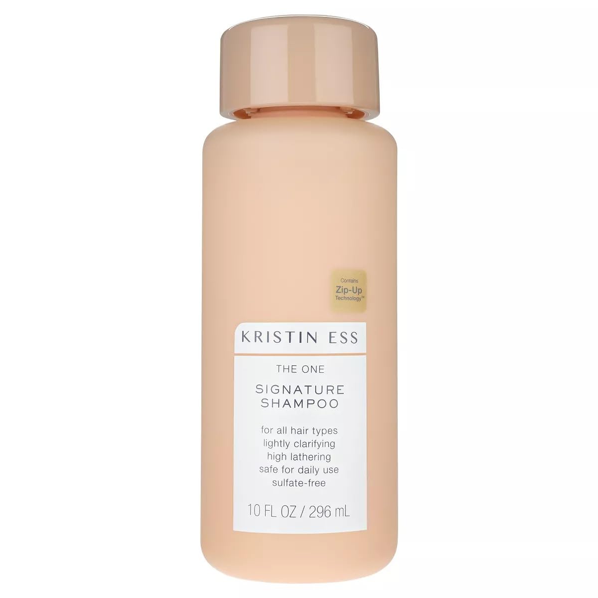 Kristin Ess The One Signature Shampoo: botella vertida, limpieza suave y brillo para color
