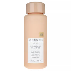 Kristin Ess The One Signature Shampoo: botella vertida, limpieza suave y brillo para color