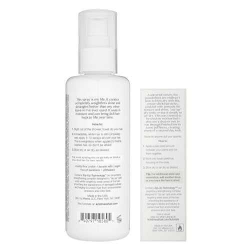 Kristin Ess Working Serum bottle delivering frizz control and radiant shine