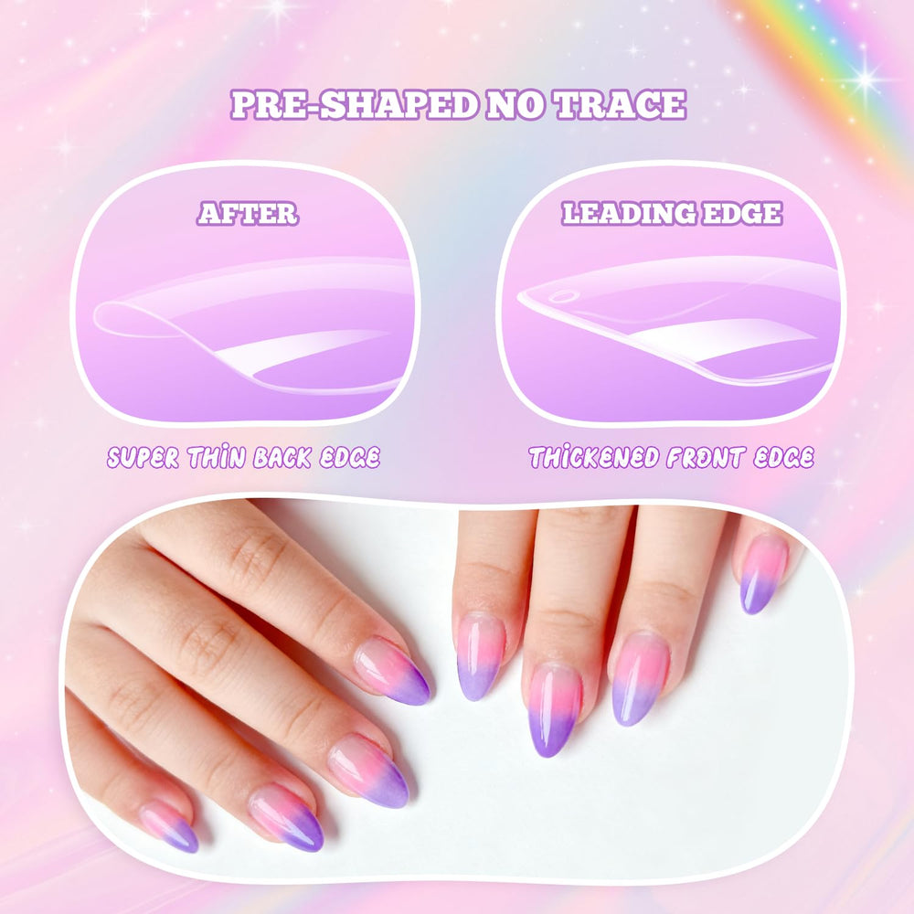 Krofaue twelve-size nail tips chart helps find the right fit