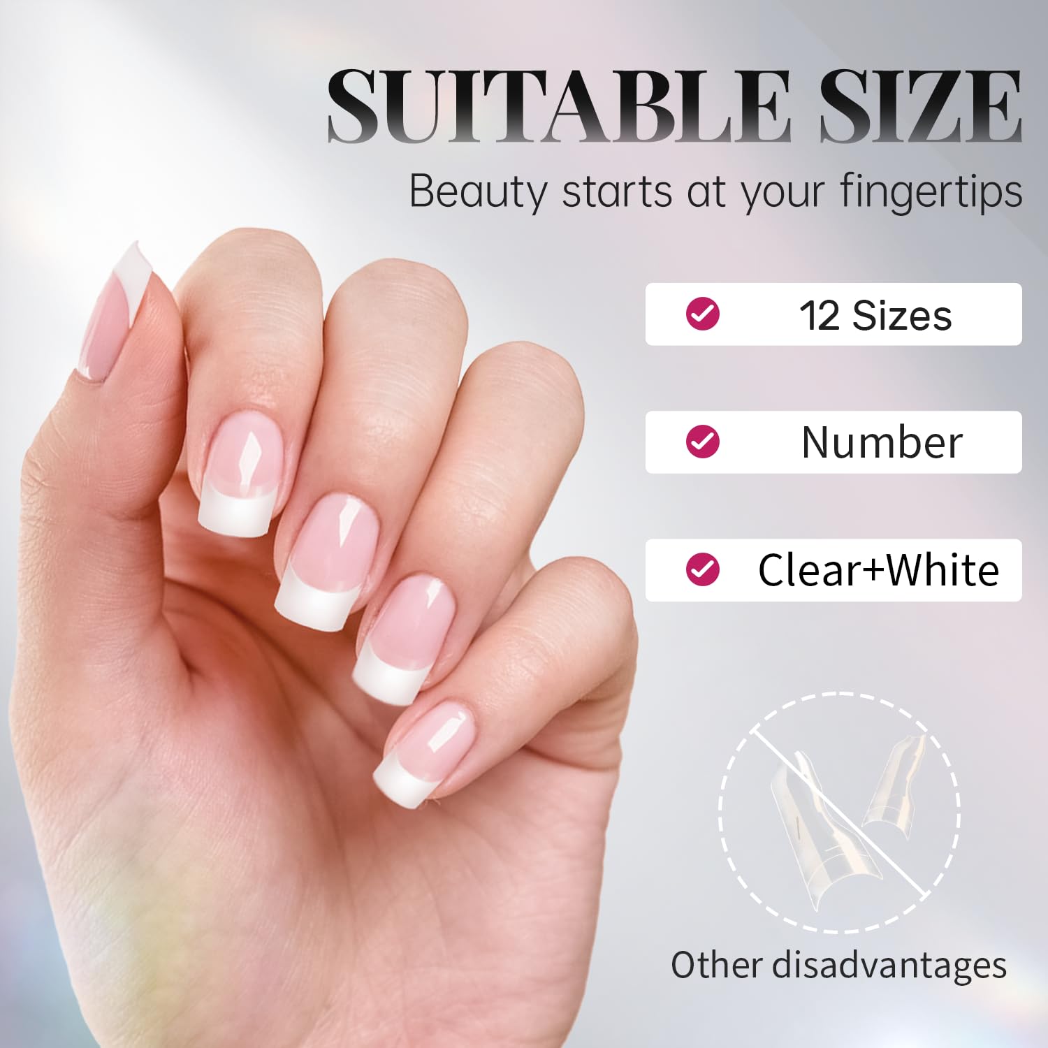 Krofaue ABS material is green-friendly and safe for nail tips.