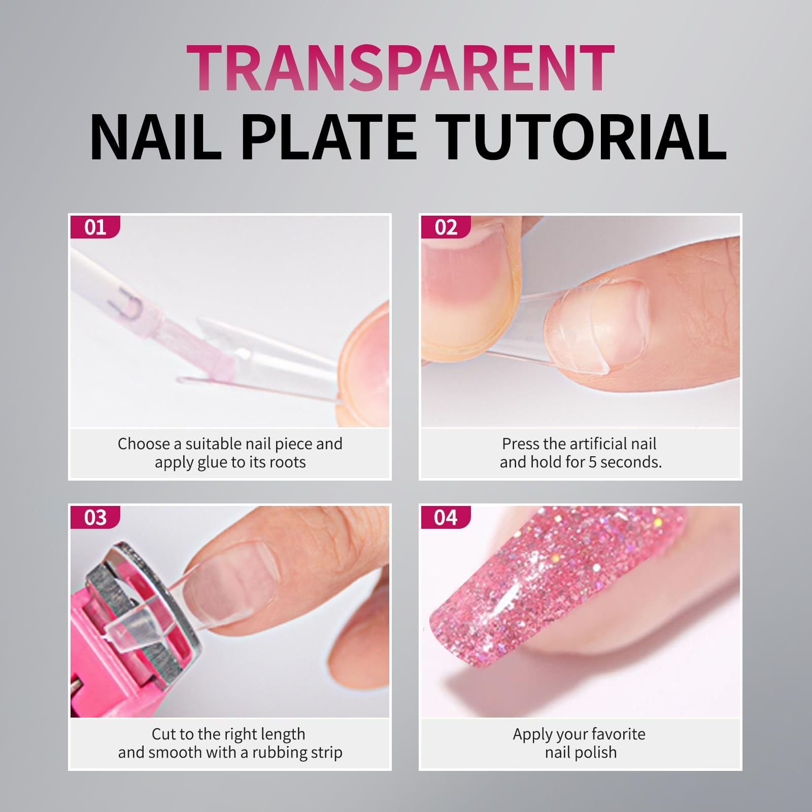 Krofaue ABS material nail tips are odorless and flexible for reliable salon or home use