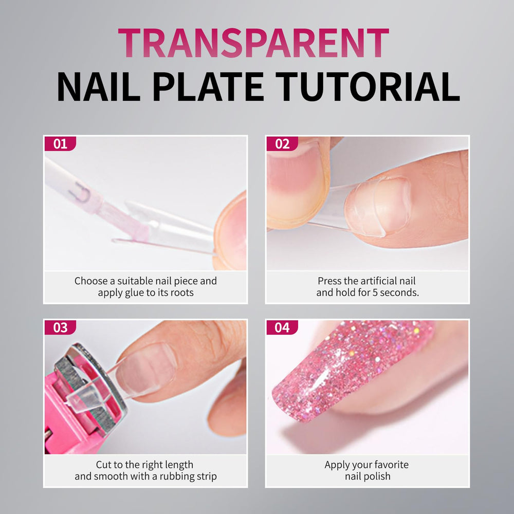 Krofaue ABS material nail tips are odorless and flexible for reliable salon or home use