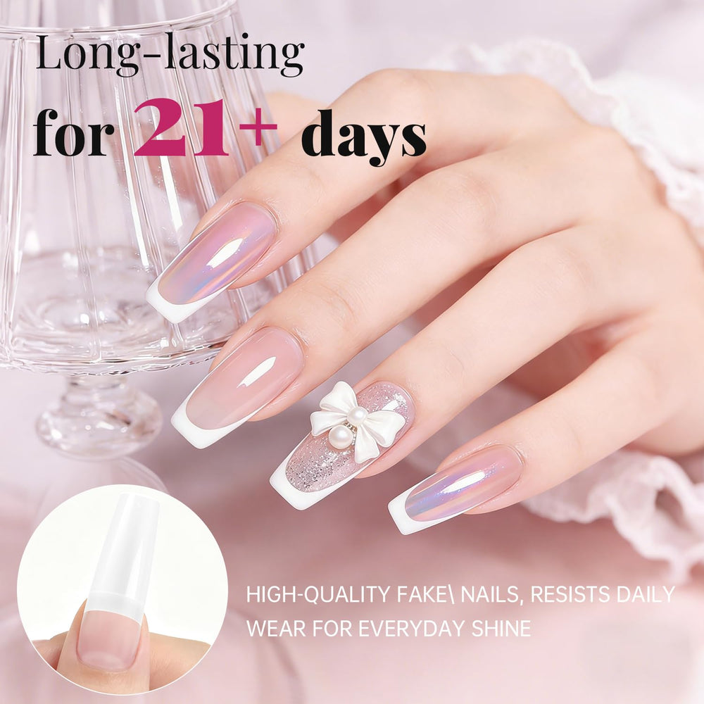 krofaue almond-shaped tips ready for gel or acrylic polish