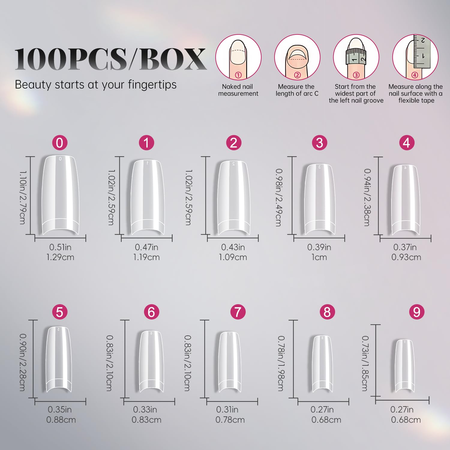 Krofaue art-ready tips pair with decorations for personalized nail designs.