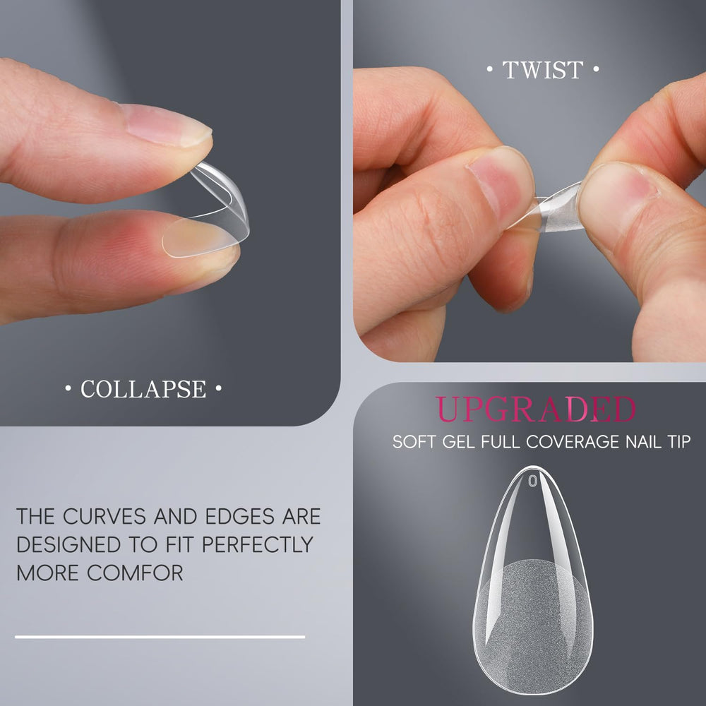 Krofaue tips with bevel edge and ultra-thin collar ready-to-use.