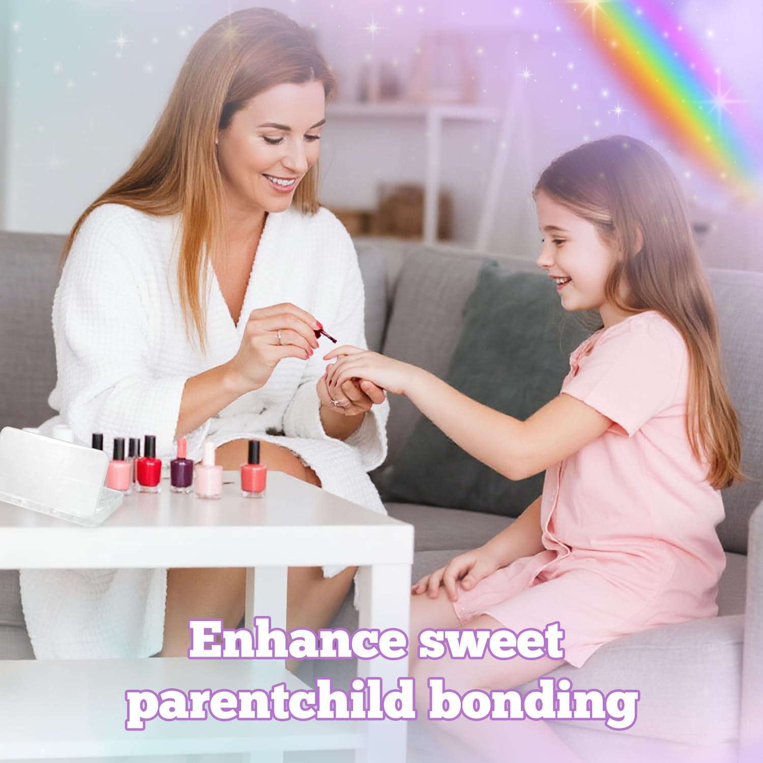 Krofaue compact 260-piece kids nail tips set displayed
