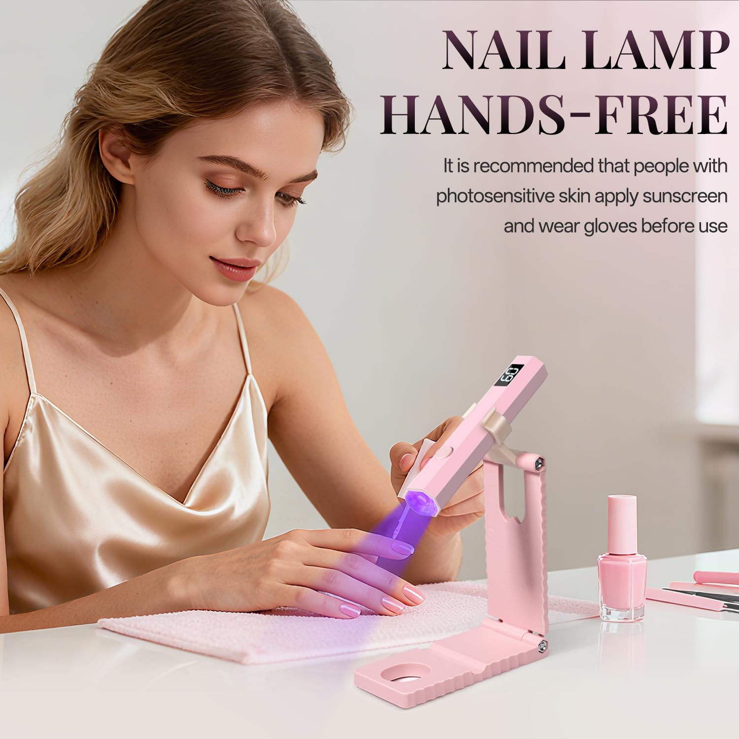 krofaue compact nail dryer fits in a purse for travel-friendly manicures.