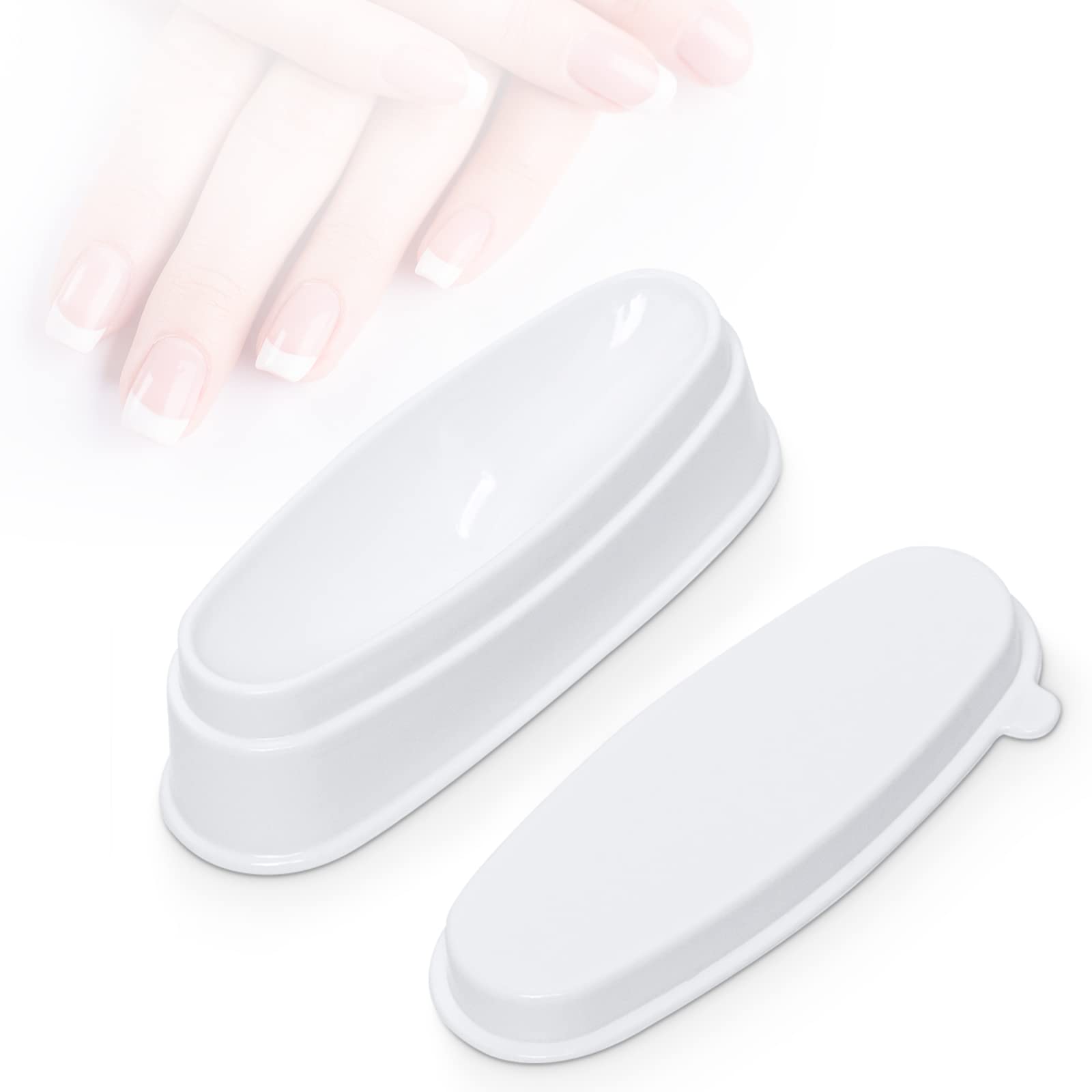 Krofaue Contenedor Dip Uñas Francesa para líneas limpias y precisas en minutos.