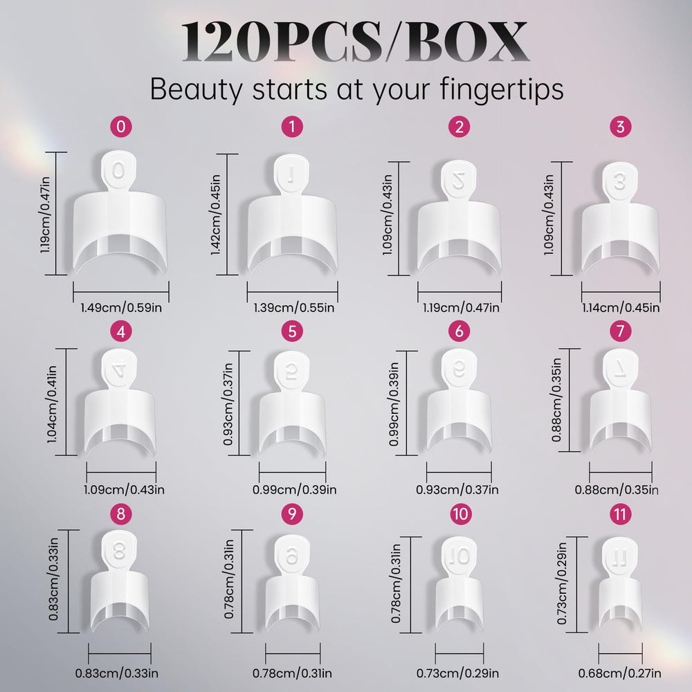 Krofaue easy-application nails suited for quick at-home extensions.