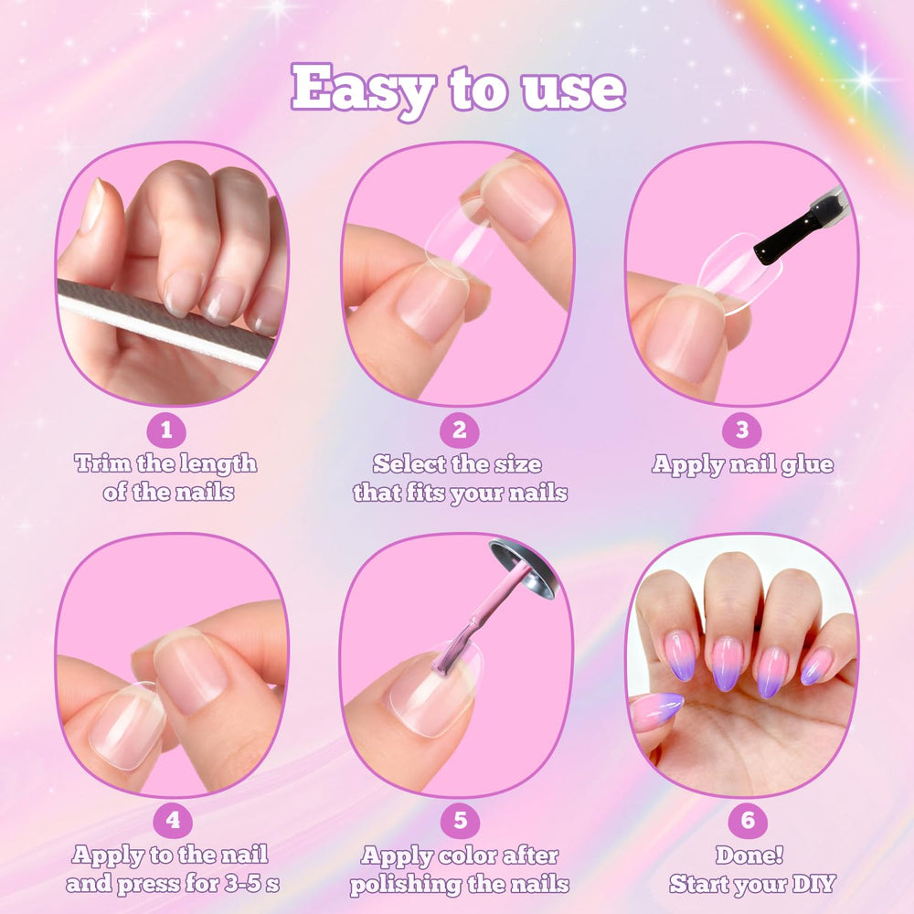 Krofaue easy press-on application for quick nail art