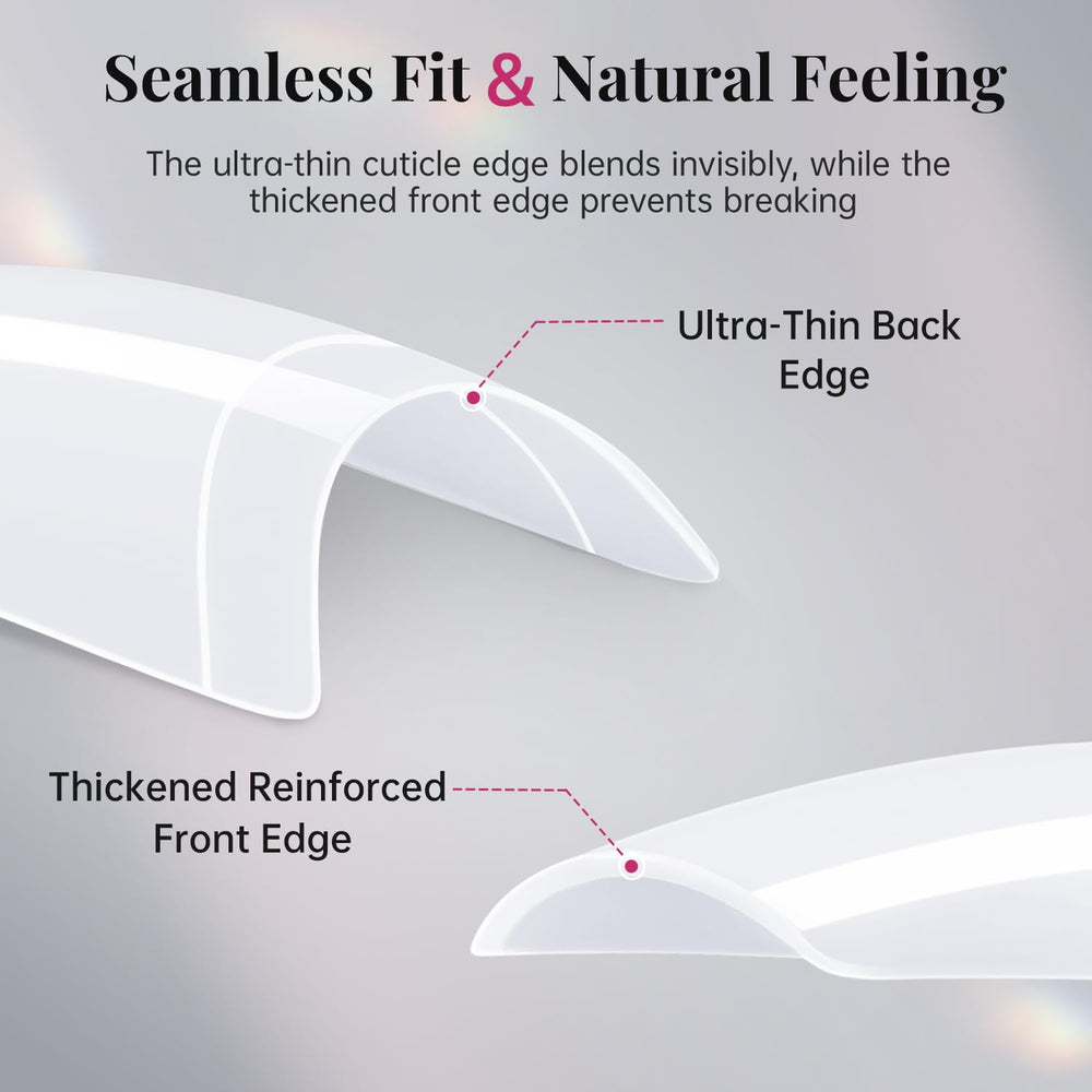 krofaue flexible acrylic nail tips soft gel for easy shaping