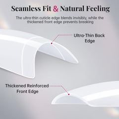 krofaue flexible acrylic nail tips soft gel for easy shaping