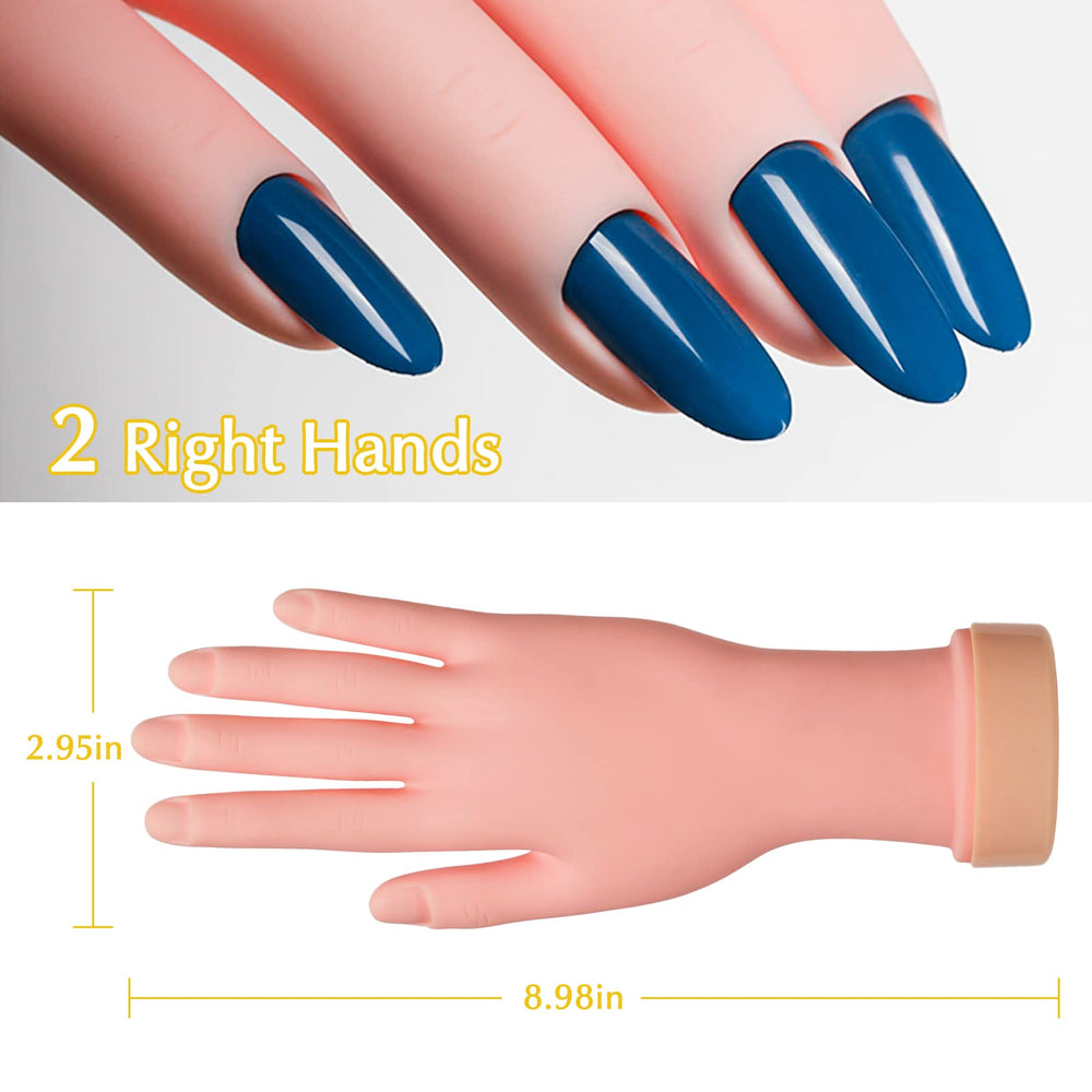 Krofaue flexible fingers nail art practice hand for precise painting