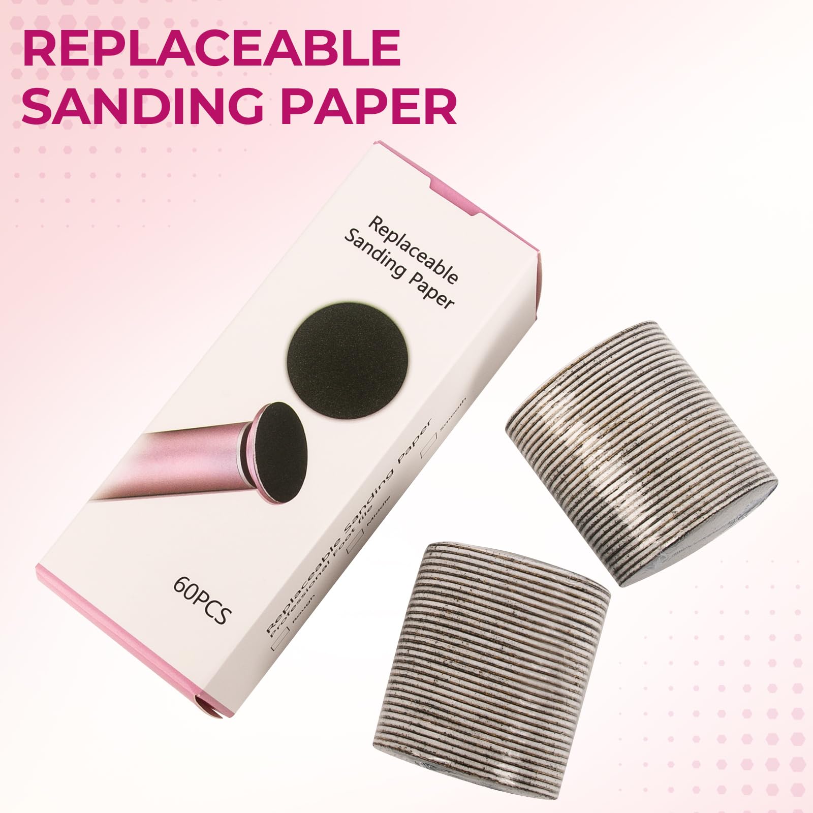 Krofaue foot file disc in use on dry skin