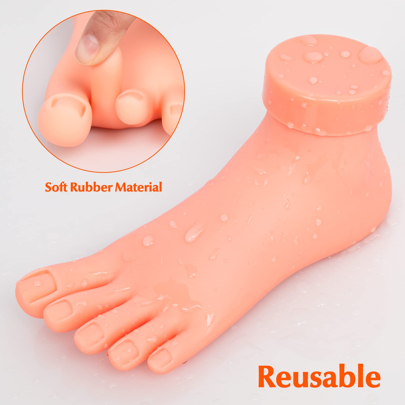 Krofaue Foot Model toe-nail design: hold and paint patterns with ease.