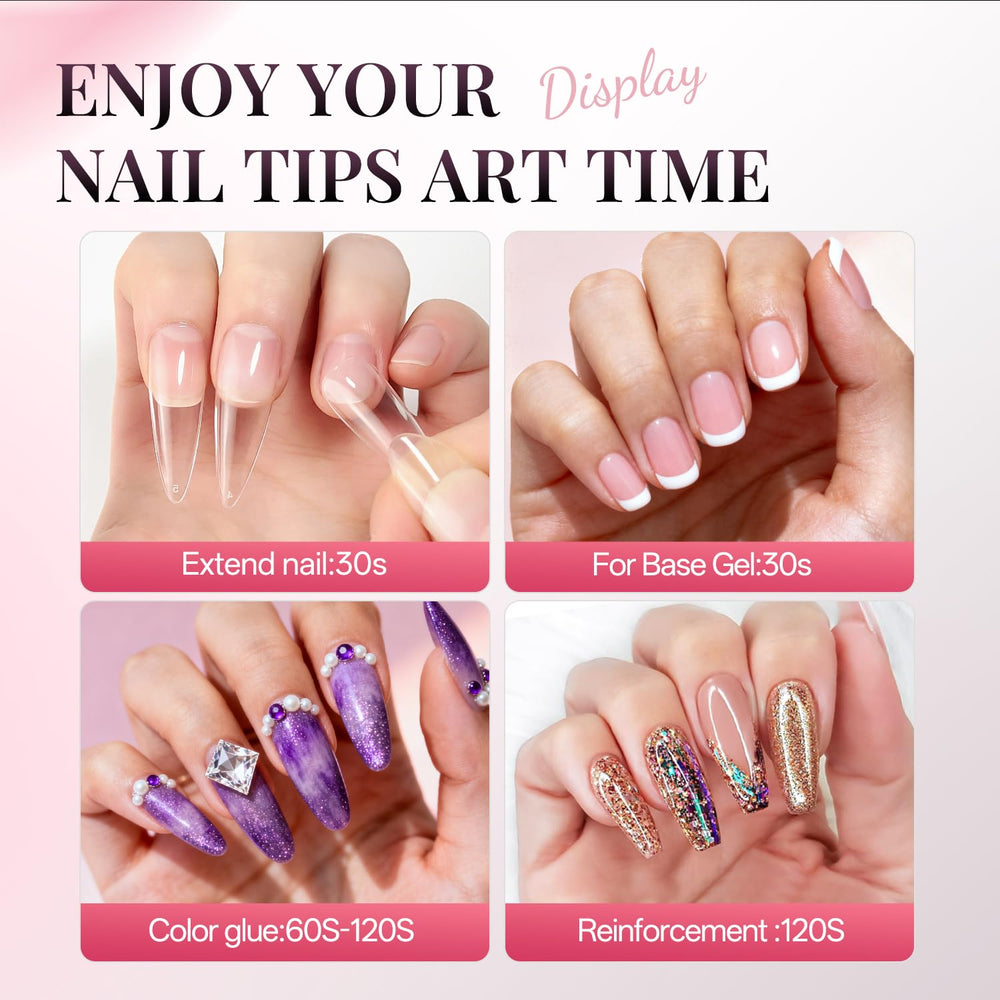 krofaue gel nail art flash cure supports rhinestone accents with fast even cures.