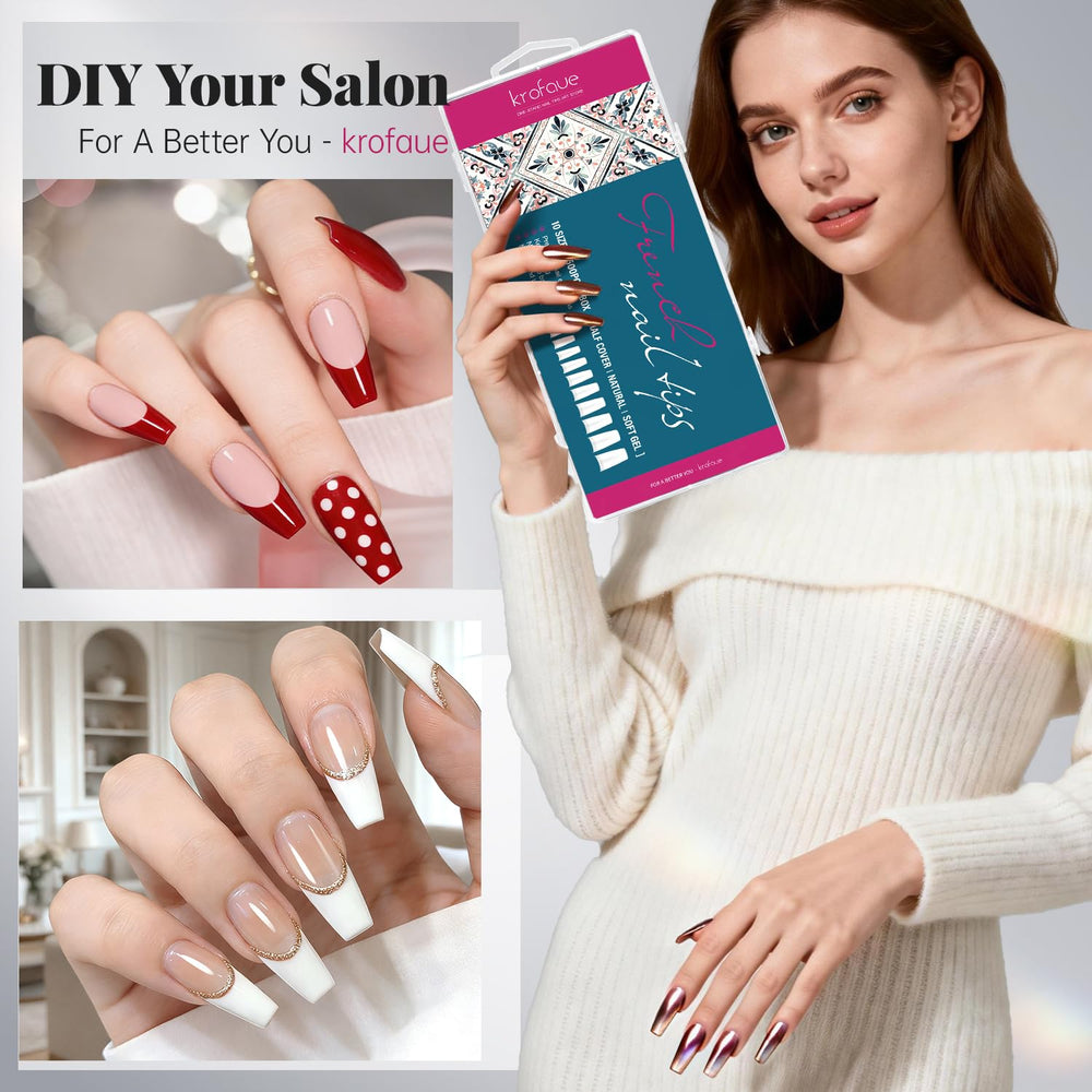 krofaue gift-ready nail tips set for DIY artistry