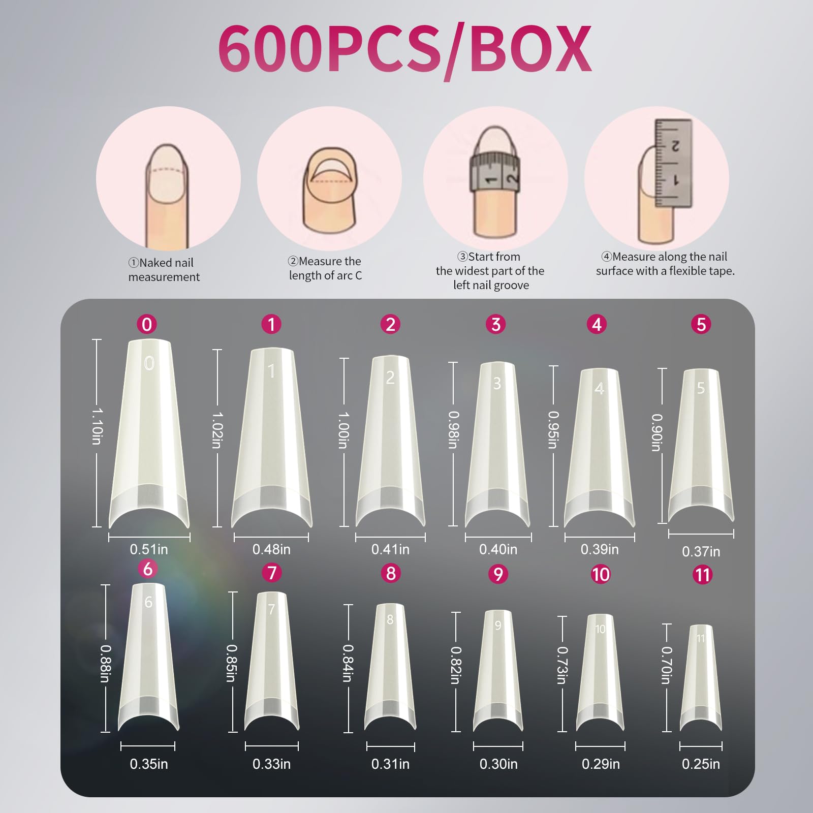 Krofaue half-cover coffin nails with natural look and durability.