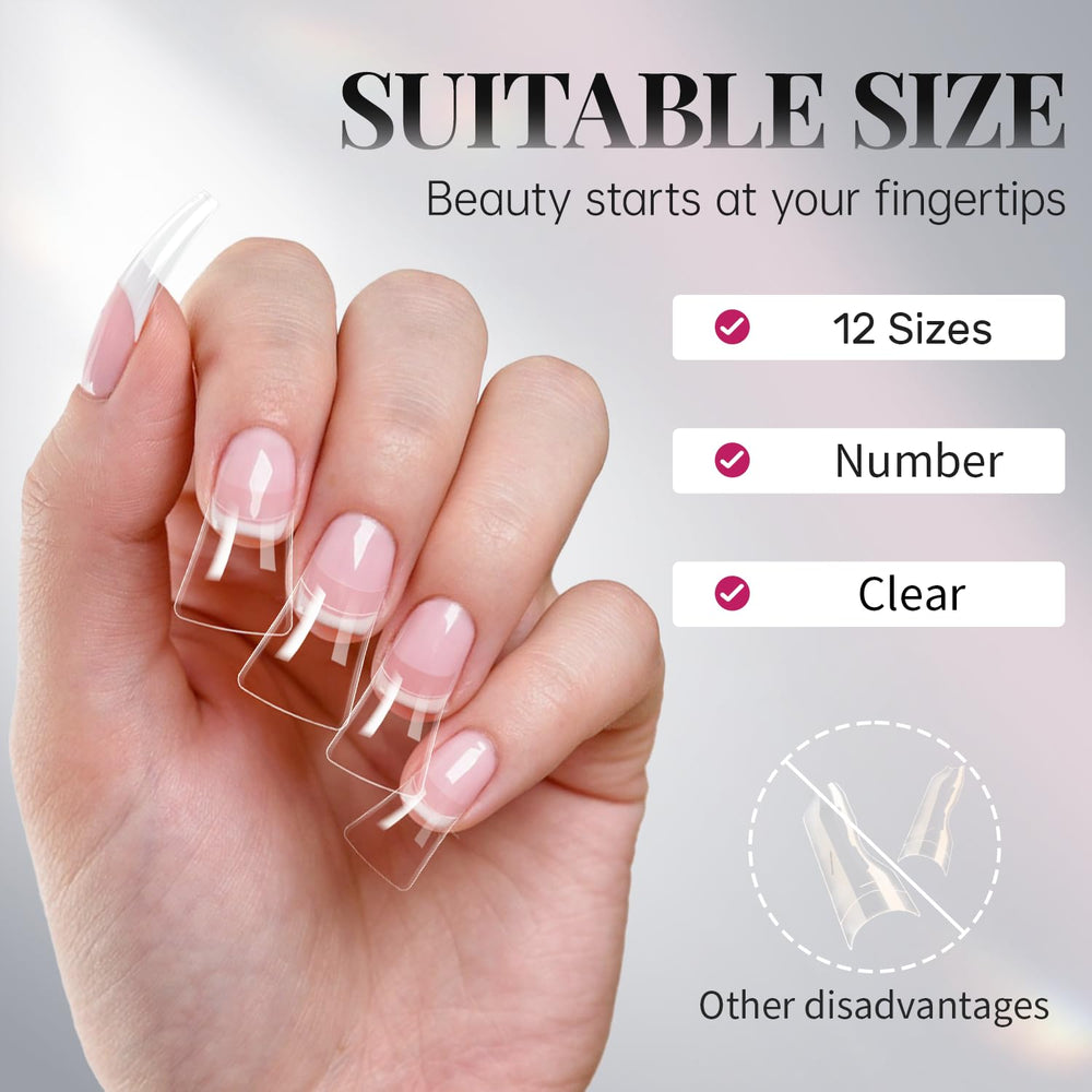 krofaue half-cover nails in 12 sizes ensure a precise, snug fit.