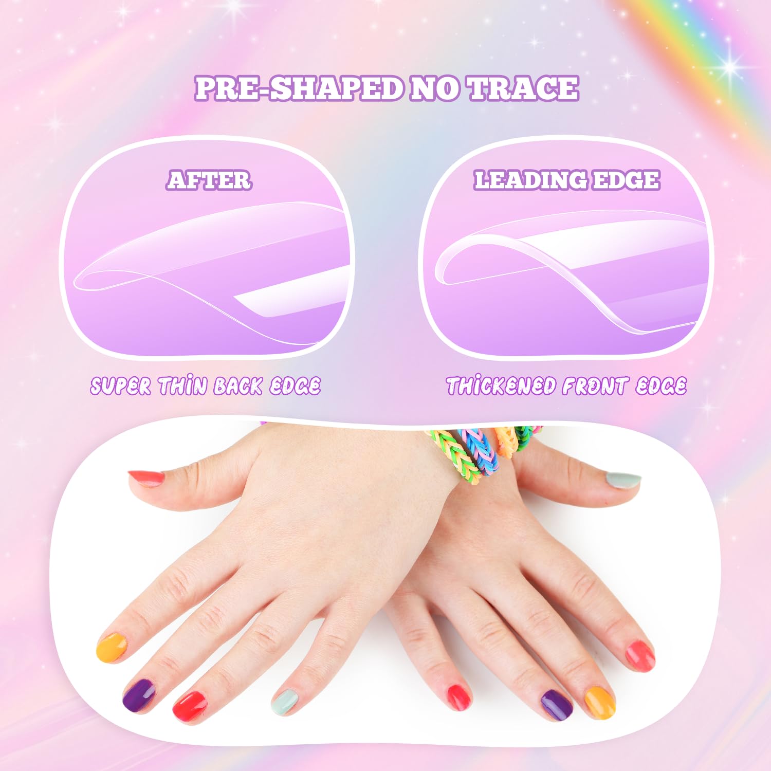 Krofaue durable soft gel nails designed for lasting kid-friendly wear.