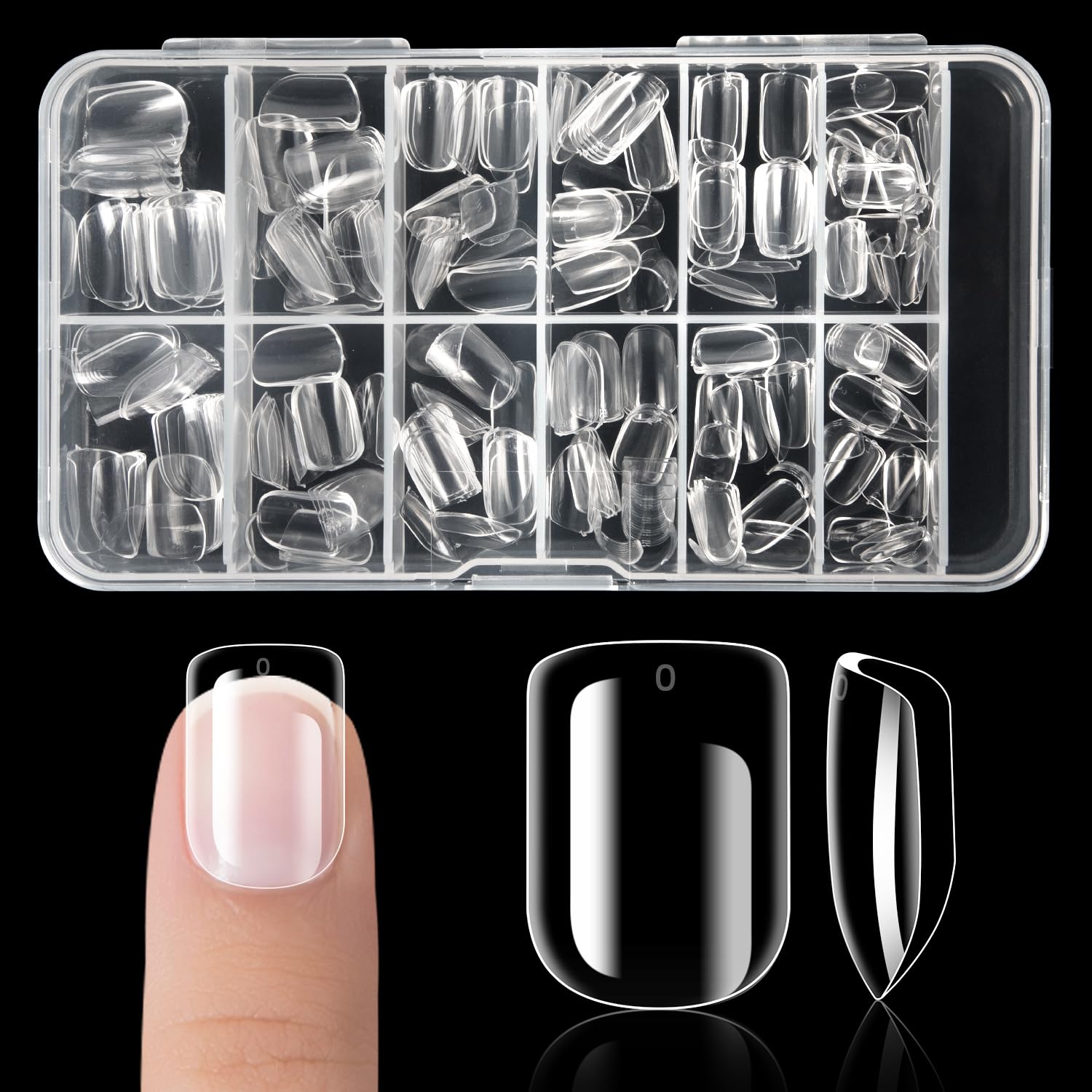 krofaue kids nail tips collection box for easy at-home nail art sessions