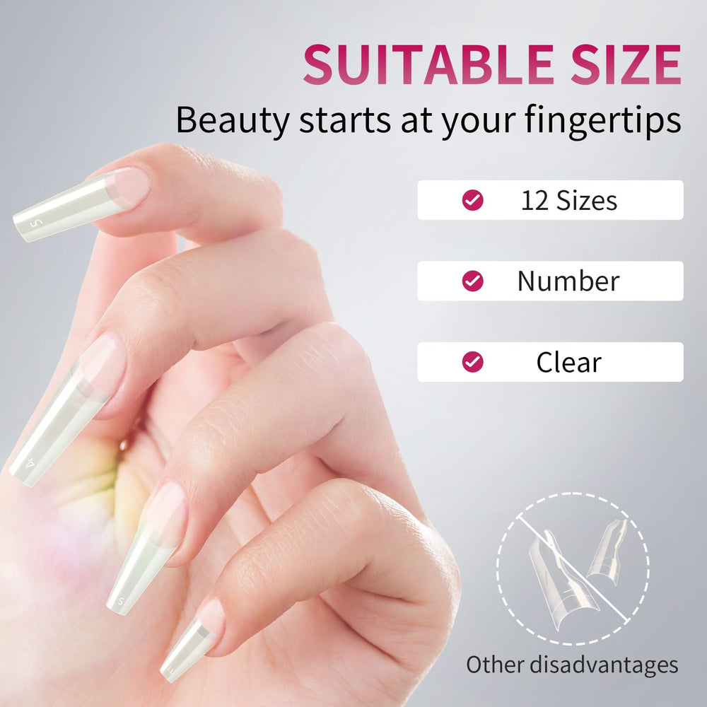 Krofaue coffin tips can be worn long or trimmed short.